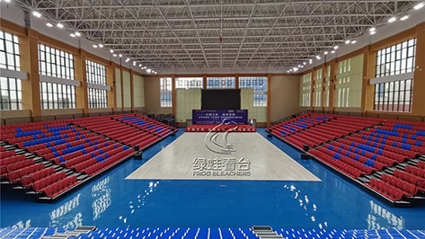 甘肅張掖山丹新城區全民體育館看臺